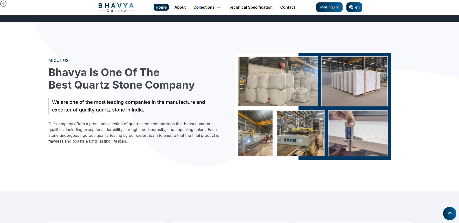 bhavyaquartz website preview image